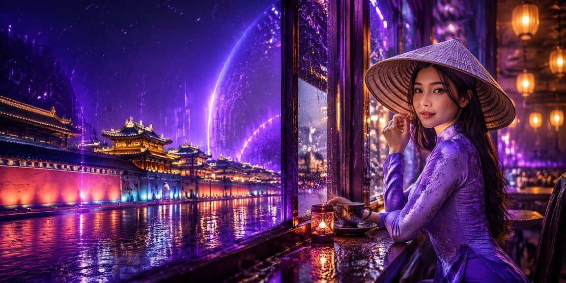 Phong cảnh Huế với biểu tượng nón lá – gợi ý về ưu đãi VIP và phần thưởng đặc biệt tại q02