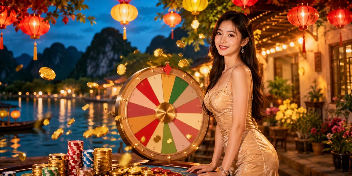 Cảnh chợ đêm Ninh Bình với không khí vui nhộn – gợi liên tưởng đến trải nghiệm may mắn và giải trí trực tuyến